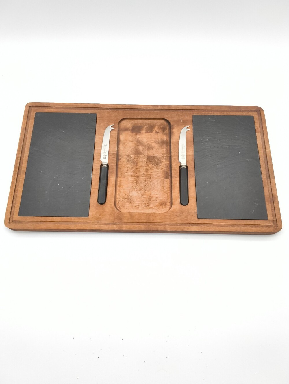 Vintage Baribocraft Maple Cheese Board Slate Slabs in Original Box - Picture 4 of 12
